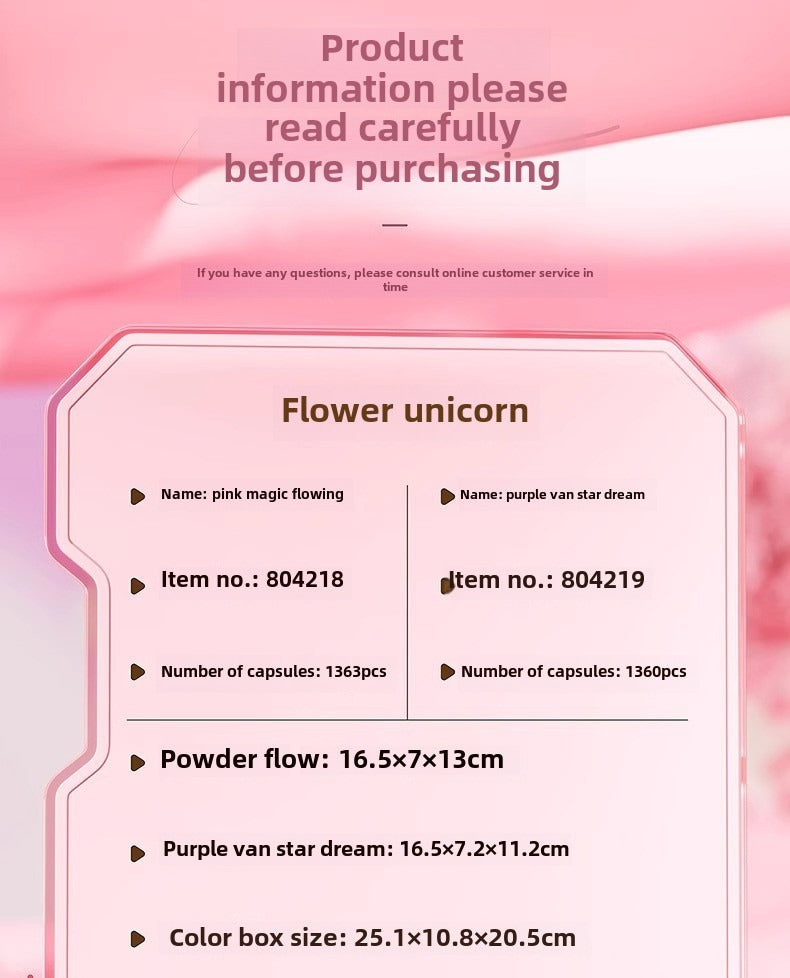 Building Block Gift Girl Flower Unicorn Ornaments Fantasy Creative Small Particles Building Blocks Toy