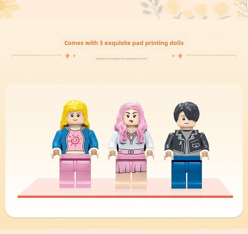 Building Blocks Modern Street View Building Assembling Girl Series Building Blocks Assembling Gift