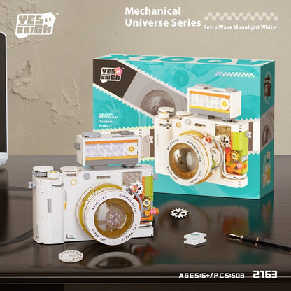 Building Block Mechanical Retro Camera Polaroid Puzzle Assembled Building Block Toys Gift