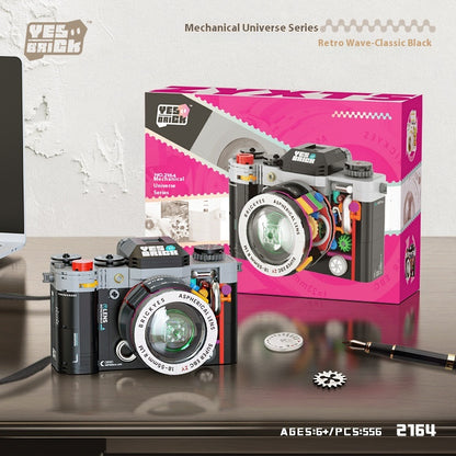 Building Block Mechanical Retro Camera Polaroid Puzzle Assembled Building Block Toys Gift